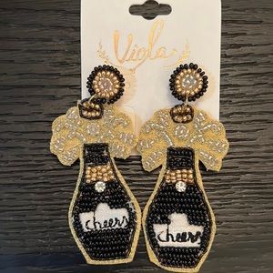 Cheers! New seed bead New Year’s earrings